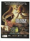 Deadly Creatures Nintendo Wii 2008 vintage jeu vidéo imprimé publicité serpent araignée RARE