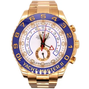 Rolex Yacht-Master II 44mm Oyster Perpetual 18k Yellow Gold White Dial 116688 - Picture 1 of 11