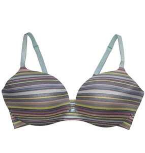 Victoria's Secret Lined Demi Multicolor Striped Bra Size 38DD - Picture 1 of 5