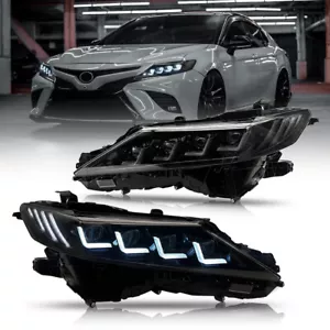Pair LED Headlights For Toyota Camry 2018-2024 Sequential Turn Signal Head Lamp - Foto 1 di 16