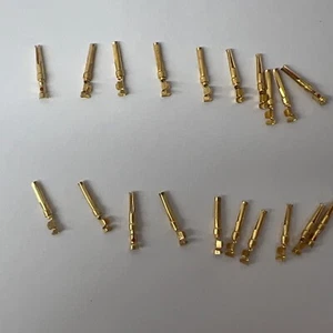 20x 66504-9 AMP CONNECTOR D-SUB CONTACT SOCKET 20-24AWG GOLD CRIMP - Picture 1 of 3