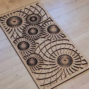 Geometric Circle Decorative Screen Radiator Cabinet Laser Panel 2FTx4FT 6mm 0143 - Picture 1 of 16