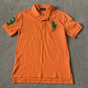 Boys Polo Ralph Lauren Shirt Size L 14/16 Polo Shirt Orange - Picture 1 of 9