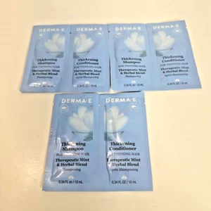 3X Derma E Thickening Shampoo & Conditioner Sample .34 fl oz each - Picture 1 of 4