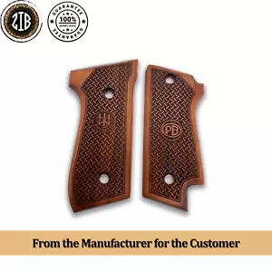 Empuñadura de pistola ZIB Beretta 92S hecha a mano de madera de nogal Ars.07 - Imagen 1 de 4
