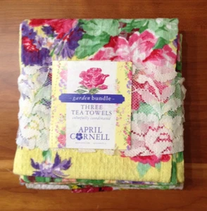 April Cornell - Gartenpaket - Geschirrtuchpaket 3er Set Full-Size Floral - NEU! - Bild 1 von 3