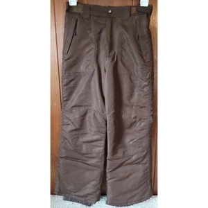 Cherokee Brown Lined Snow Ski Pants, Youth/Girls' Size M, Adjustable Waist - Picture 1 of 15