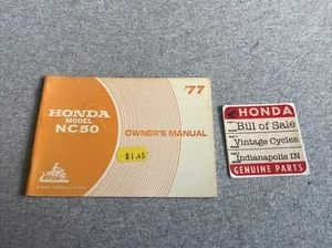 Honda NC50 Express Owner's Manual 1977 - Picture 1 of 7