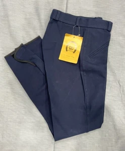 NWT GOLDEN DRESS Da Polo LADIES BREECHES SUEDE KNEE PATCH Color NAVY Size 22L - Picture 1 of 10