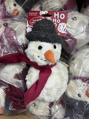 LambWolf collective snowman dog squeaker toy with multiple squeakers - Image 1 of 3