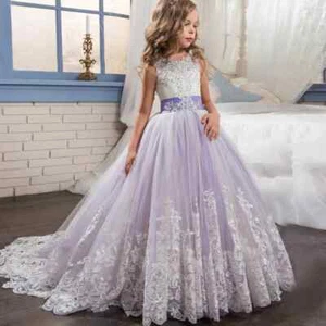 Vestidos Para Niñas De Fiesta Princesa Prom Quinces Bodas Cumpleanos Cumpleanera - Picture 1 of 29