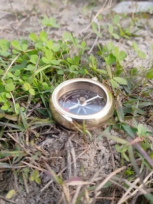 Nautical Brass Compass 1.5 inch  Antique Compass Maritime Vintage Christmas Gift - Image 1 of 4