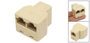 Sdoppiatore RJ45 3 Vie Y o T Cavo di Rete Prolunga Spina Accoppiatore Adattatore NUOVO! - Foto 1 di 3