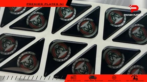 3D Number Plates Corner Badges - JAGUAR - Gel Resin Domed (SHOW) PAIR X2 - Picture 1 of 2