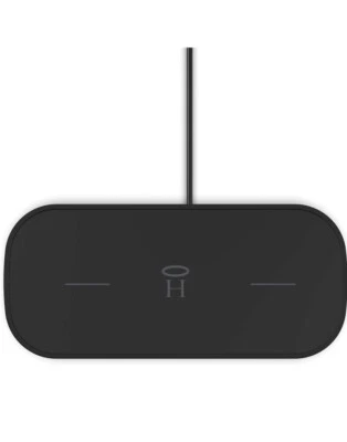 Halo Dual wireless charging pad made for apple airpods, iPhone, Samsung Foto 1 de 4