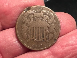 1864 TWO CENT PIECE.................with FREE shipping - Picture 1 of 2