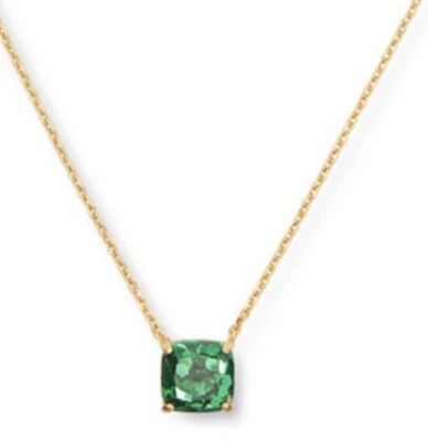$48 kate spade glitter Green Small  stone necklace JA - Image 1 of 2