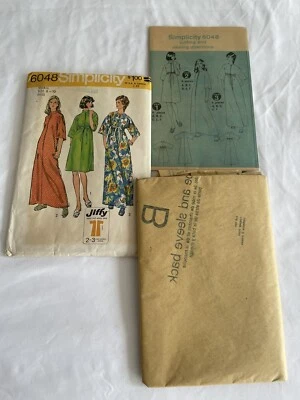 Caftan MuuMuu Dress Jiffy S 8-10 Simplicity 6048 Sewing Pattern UnCut VTG Long - Image 1 of 3