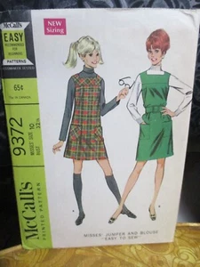 Vintage McCall’s Muster #9372 Pullover und Top Mod 60er Jahre Gr. 10 Brustweite 32,5 ungeschnitten - Bild 1 von 4