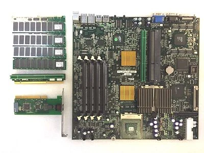 DELL POWEREDGE 1550 PE1550 DUAL SOCKEL 370 CPU MOTHERBOARD 2D484 MX-02D484 - Bild 1 von 4