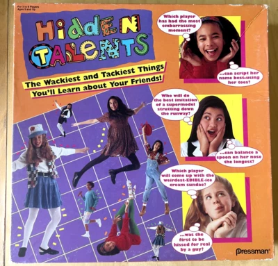 Hidden Talents Board Game 1994 Pressman Sleepover Teen Girl Party -- COMPLETE!!! - Image 1 of 3