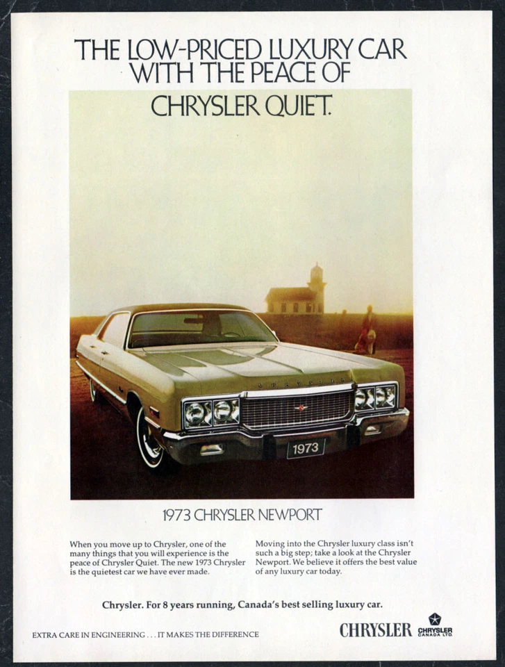 Chrysler Newport 1973 vintage impresión original anuncio | foto de coche de lujo Canadá Foto 1 de 1