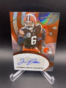 2025 Panini Revolution Jeremiah Owusu-Koramoah Auto /199 Browns - Picture 1 of 3