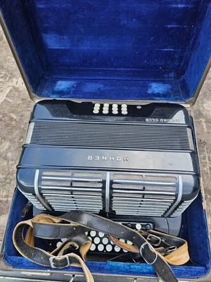 Accordion, accordion diatonic, Hohner Morino Club, black, with case - Image 1 of 4