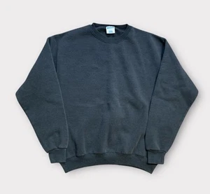 Vintage Blank Sweatshirt Adult M/L Faded Black Pullover 90s Cheetah Brand - Picture 1 of 7