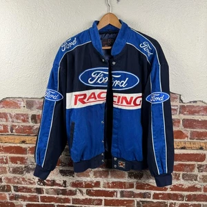 Vintage Ford Racing Jacket Mens XL NASCAR Embroidered JH Design 90s - Picture 1 of 13
