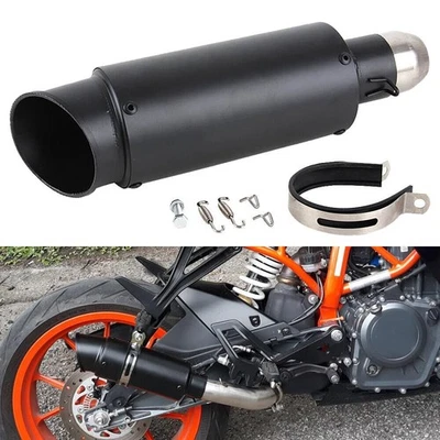 38-51mm Motorcycle Exhaust Tail Universal Muffler For Honda Yamaha Suzuki BMW  - Image 1 of 4