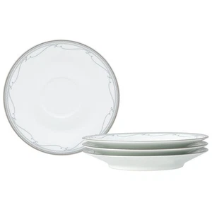 Noritake Satin Flourish Set Of 4 Saucers, 6" - Picture 1 of 5