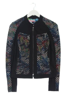 BIBA Chaqueta corta Mujeres Chaqueta Talla EU 34 negro-azul-rosa look casual - Imagen 1 de 4
