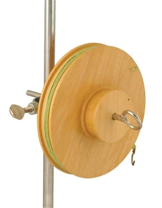 Rueda y eje de laboratorio de física forma simple aparato de doble polea de madera - Imagen 1 de 2