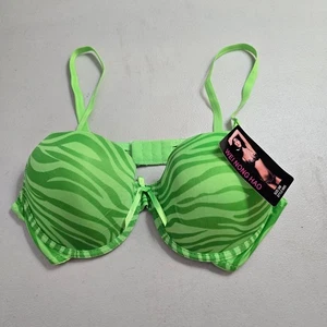 Wei Nong Hao Bra Women's 38B Green Wave Bow Adjustable Straps & Band Padded NWT - Picture 1 of 9
