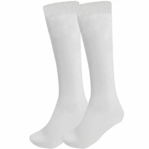 Girls Knee High White School Socks 12 Pairs Cotton Rich - Picture 1 of 1