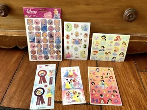 Lot of 6 Vintage Disney Princess Sticker Sheets 2 Sandylion 1 Foil Hallmark - Picture 1 of 6