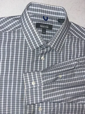 KENNETH COLE REACTION Men’s Dress Shirt 16-16.5X32/33 Sleeves SLIM FIT Fast Ship - Image 1 of 2