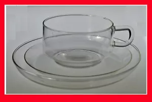 Bauhaus-Wagenfeld-Nachfolge Ilse Decho 6 komplette Teegedecke Jena Saale Glas - Bild 1 von 6