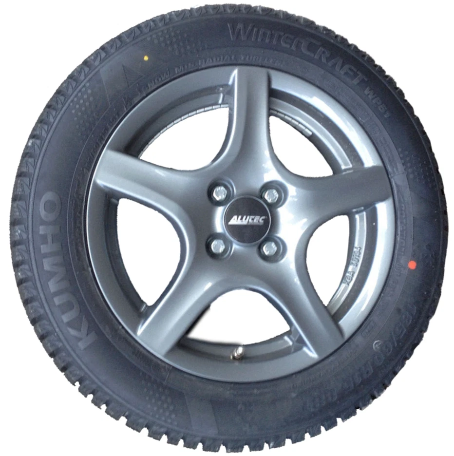 Winterräder smart 453 Alufelgen Alutec Grip grau Kumho WP52 RDKS Winterreifen - Bild 1 von 4