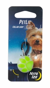 PetLit Collar Light Lime Paw - Picture 1 of 4