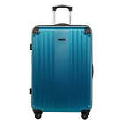 28-inch Hardside Rolling Spinner Checked Luggage, Teal