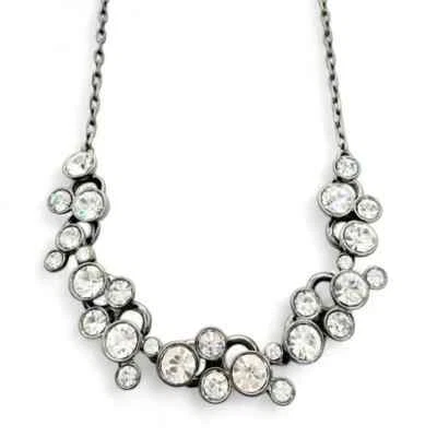 Givenchy gun metal tone with Crystals Necklace - Image 1 of 4