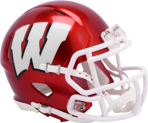 Wisconsin Badgers Unsigned Riddell FLASH Alternate Revolution Speed Cover
