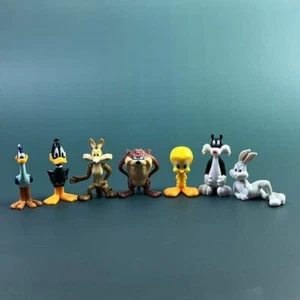 Figura de acción modelo juguete Looney Tunes Bugs Bunny Pato Lucas Wile E. Coyote 7x - Imagen 1 de 8
