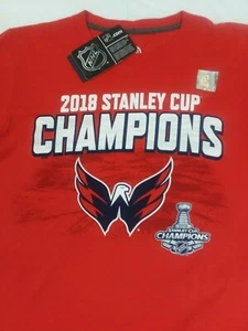 Washington Capitals 2018 Stanley Cup Champions Fanatics Branded T-Shirt Size SM - Picture 1 of 4
