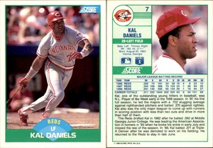 Kal Daniels 1989 Score #7 Card *AutographDen*