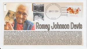 6° Cachets Romay Johnson Davis Women's Army Corps Six Triple Eight U.S. Mail - Picture 1 of 1