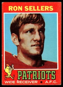 1971 Topps Ron Sellers novato New England Patriots #196 - Imagen 1 de 2