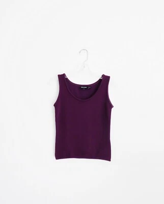 Giorgio Armani Purple Ribbed Sleeveless Shell Tank Top size IT 38 US 2 - Image 1 of 4